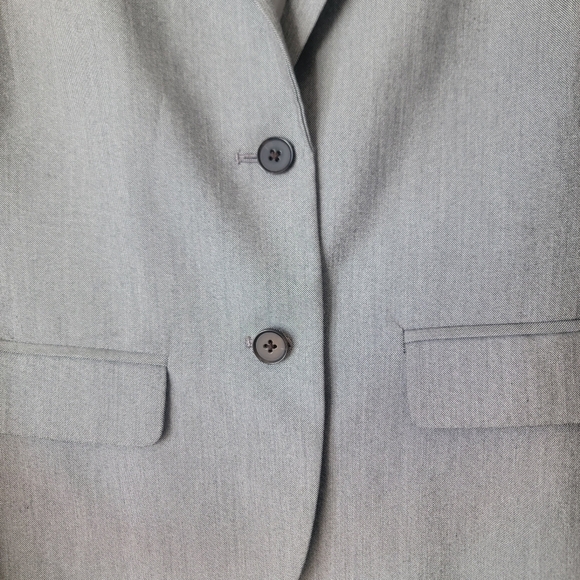 Gap The Academy Blazer Womens 6 Gray Two Button Front Pockets Lined Career - Picture 2 of 8